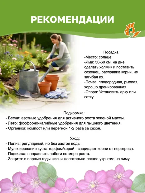 Клематис Краковяк (крупноцветковый)  саженцы 