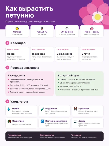 Петуния гибридная Софистика Блэкберри семена