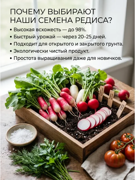 Редис Осенний гигант семена 